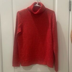 NEW…StitchFix PINK CLOVER Patterned Turtleneck Sweater